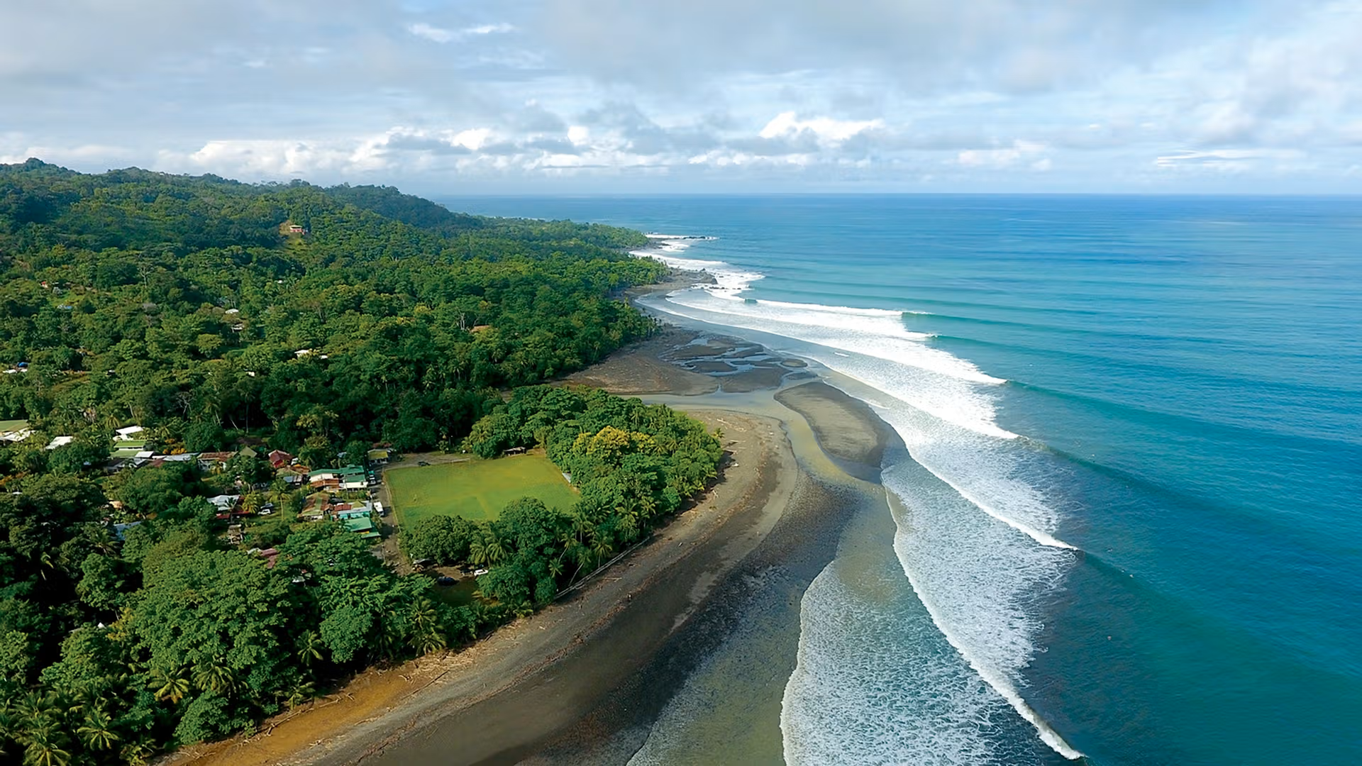 Coastal resort site and shoreline